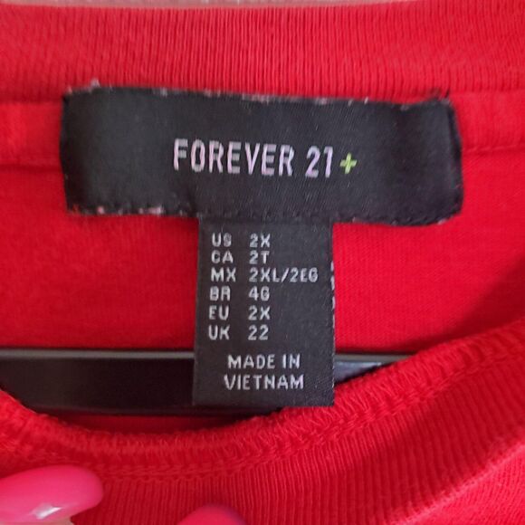 Forever 21 Womens Top 4th of July USA Cropped Plus Size 2X - Picture 3 of 6